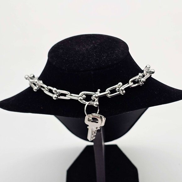 Auth Louis Vuitton Lock&Key Silver w/Unbranded 925 Pure Silver 14k Gold Plated - Picture 3 of 11